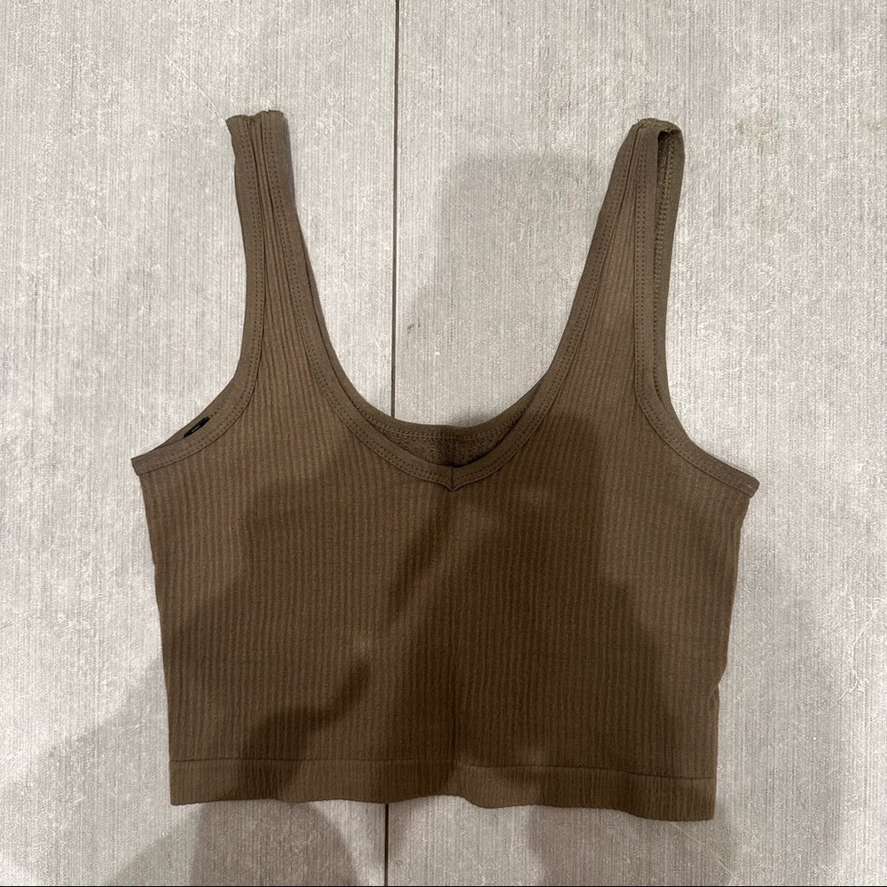 Urban Outfitters Out From Under Dark Green Seamless Tank Top